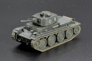 Танк 38 (t). Серия С. Кит SDV-Models. Полистирол. Качество неплохое. Строго говоря, это не немецкий, а чехословацкий танк. Но после захвата Чехословакии эти танки воевали в составе Вермахта