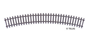 Tillig 83008<br />Шпальна решітка радіусна (без рейок)<br />R310мм/30* (R11)<br />Ціна - 1,3Є